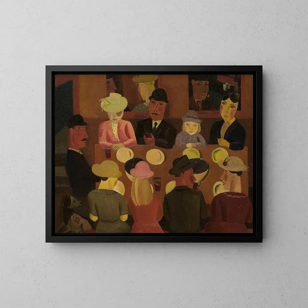 I mangiatori di cozze - Gustave De Smet — quadro incorniciato alla parete