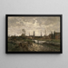 Vista panoramica di Gand - Gustave Den Duyts — quadro incorniciato alla parete