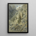an alpine valley with trees and rocks - Gustave Doré — framed artwork on a wall