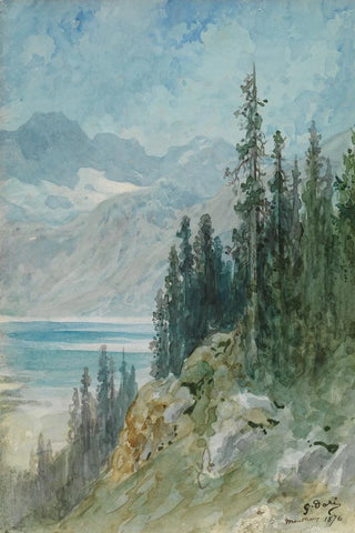 Gustave Dor - Blick ber den Genfer See bei Montreux.webp