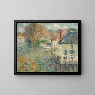 Überschwemmung in Giverny - Gustave Loiseau — gerahmtes Bild an der Wand