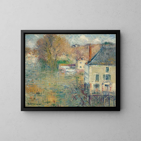 Überschwemmung in Giverny - Gustave Loiseau — gerahmtes Bild an der Wand