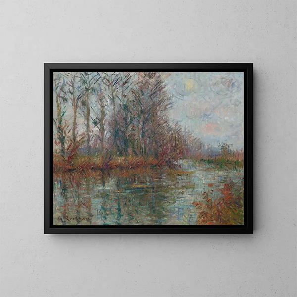 Tournant de rivière à l'heure - Gustave Loiseau — gerahmtes Bild an der Wand