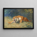 Tigre ruggente - Gustave Surand — quadro incorniciato alla parete
