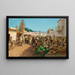 Market scene in Tlemcen, Algeria - Gustavo Simoni — framed artwork on a wall