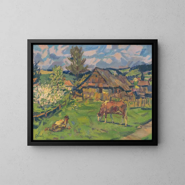 Frühling im Tagebuch - Gustav Mahler — gerahmtes Bild an der Wand