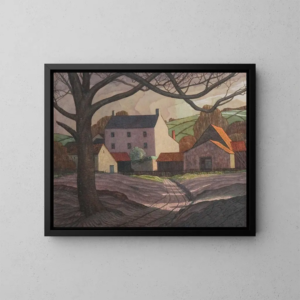 Ferme magenta, Monmouthshire - Guy Kortright — gerahmtes Bild an der Wand