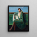 Dame im Mantel Mme Charles E. Fern Bedaux - Guy Pène du Bois — gerahmtes Bild an der Wand