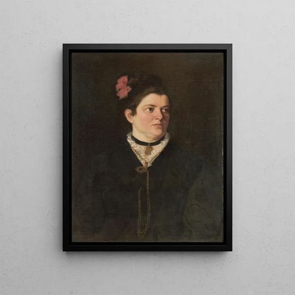Gyula Stetka - Portrait of a Lady with a Pink Bow.webp