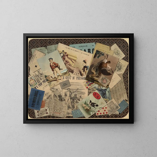 H Steltzlen - Trompe lil of a watercolour a lotery ticket and of prints.webp