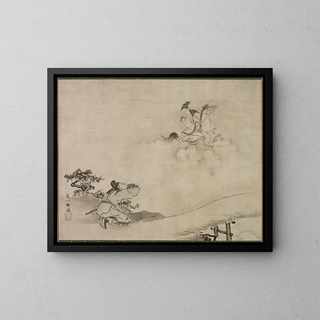Immortale taoista - Hanabusa Itchō — quadro incorniciato alla parete