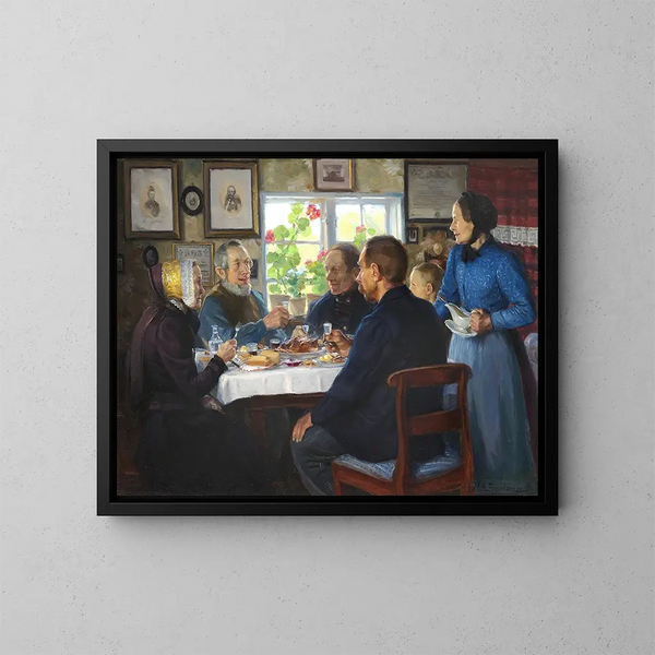 Berg bei Vver Hans Nielsen Abbedns - Hans Andersen Brendekilde — gerahmtes Bild an der Wand