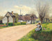 Ragazza nel villaggio con ragazze sul bordo della strada - Hans Andersen Brendekilde — vista dell’opera