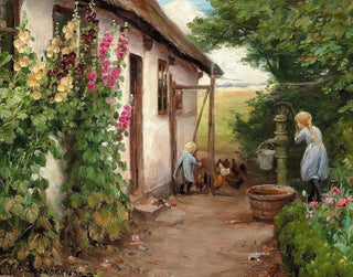 Hans Andersen Brendekilde - Udenfor bondehuset.webp