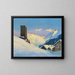 Landschaft im Winter bei Hospental - Hans Beat Wieland — gerahmtes Bild an der Wand