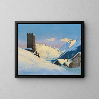 Hans Beat Wieland - Winter Landscape Near Hospental.webp