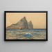 View of Gibraltar from the Hohenzollern Shore - Hans Bohrdt — framed artwork on a wall