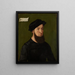 Portrait of a Man - Hans Brosamer — framed artwork on a wall