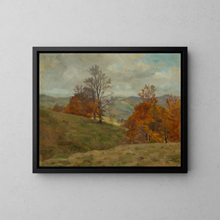 Herbstlandschaft - Hans Brunner — gerahmtes Bild an der Wand