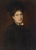 Portrait einer Frau mit Hut - Hans Canon — Ansicht des Kunstwerks