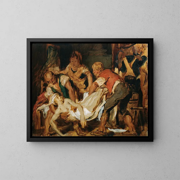 Der Rettung des Körpers von Jean-Paul Marat - Hans Canon — gerahmtes Bild an der Wand