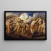 Putting tout en construisant un chemin de fer - Hans Canon — gerahmtes Bild an der Wand