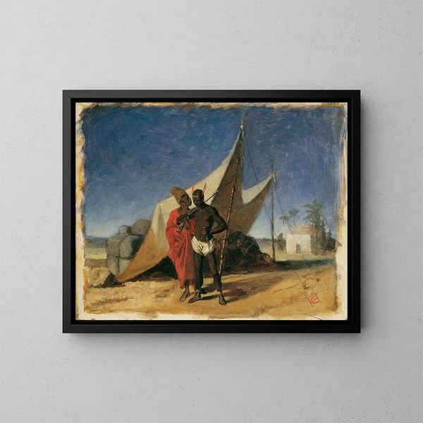 Szene in Nordafrika - Hans Canon — gerahmtes Bild an der Wand