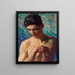 Portrait eines jungen Mannes - Hans Christiansen — gerahmtes Bild an der Wand