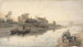 Embouchure de la rivière à Brodick, Arran, Écosse - Hans Gude — vista dell’opera