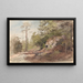 Interno di foresta a Sarabråten - Hans Gude — quadro incorniciato alla parete