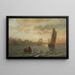 Vista sul fiordo di Oslo - Hans Gude — quadro incorniciato alla parete