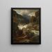 Cascata a Hallingdal - Hans Gude — quadro incorniciato alla parete