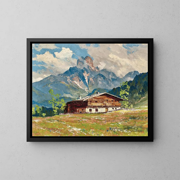 Ansicht der Bistümer von Filzmoos - Hans Maurus — gerahmtes Bild an der Wand
