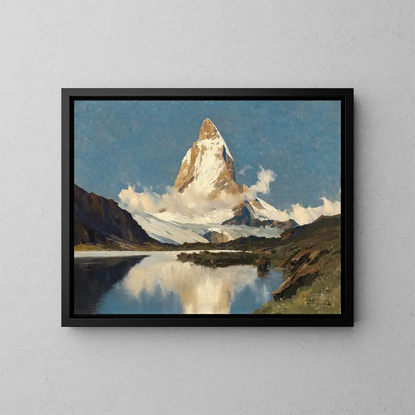Cervin und Riffelsee-See - Hans Maurus — gerahmtes Bild an der Wand