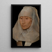 Portrait einer älteren Frau - Hans Memling — gerahmtes Bild an der Wand