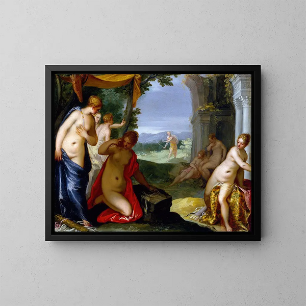 Diane und Actéon - Hans Rottenhammer — gerahmtes Bild an der Wand