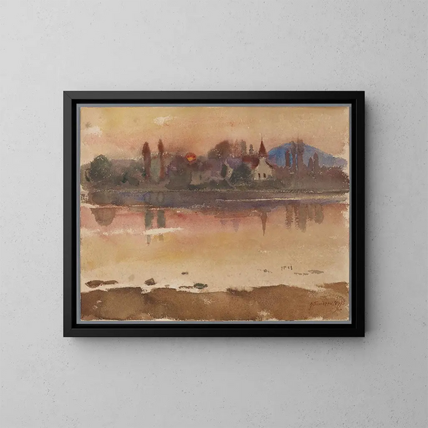 Tramonto - Hans Sandreuter — quadro incorniciato alla parete