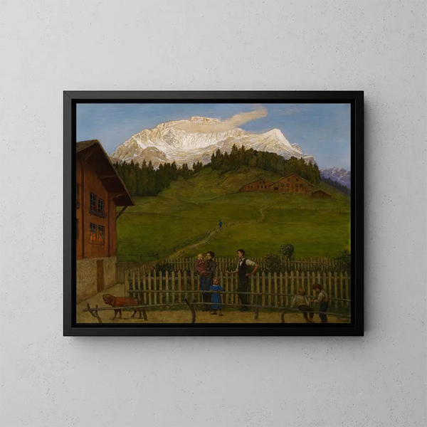 Soir en Suisse II - Hans Thoma — quadro incorniciato alla parete