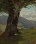 Alter Baumstamm mit Blick auf das Tal - Hans Thoma — Ansicht des Kunstwerks