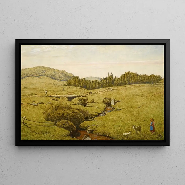 Landschaft des Schwarzwalds - Hans Thoma — gerahmtes Bild an der Wand