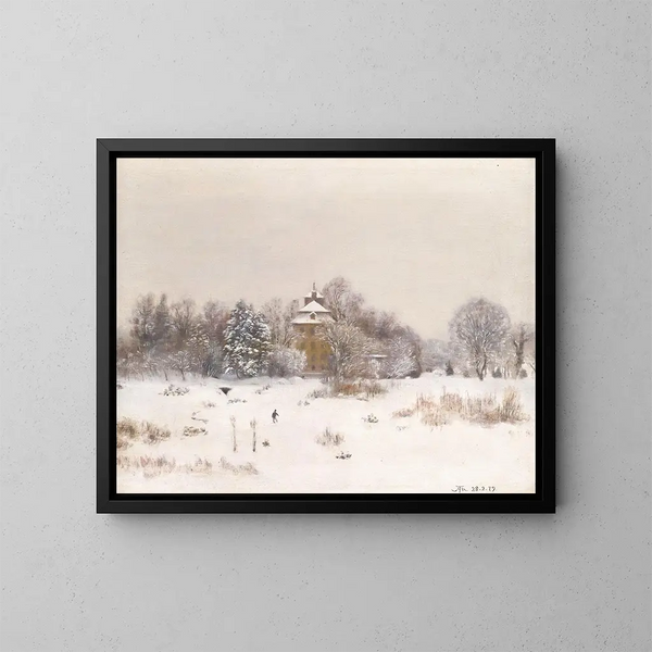 La lande près de Francfort en hiver - Hans Thoma — quadro incorniciato alla parete