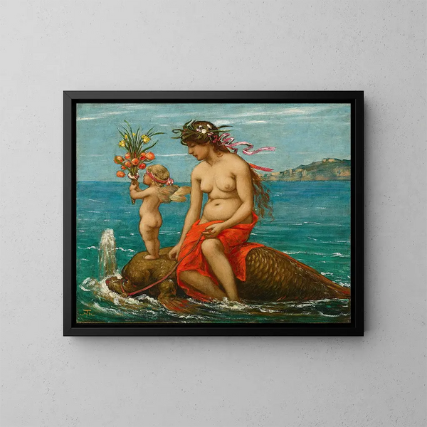 Attraverso le onde - Hans Thoma — quadro incorniciato alla parete