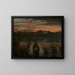 einsames Boot - Hans Thoma — gerahmtes Bild an der Wand