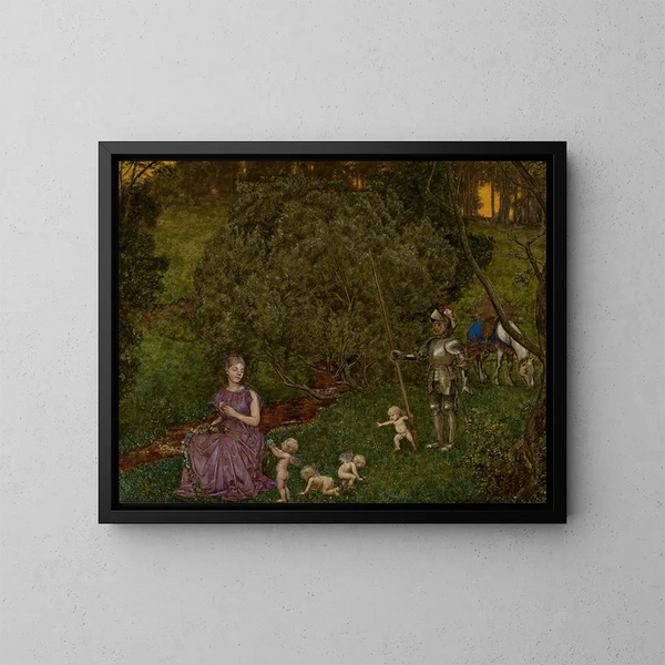 Ritter der Fabel - Hans Thoma — gerahmtes Bild an der Wand