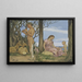 Faune und Nymphe - Hans Thoma — gerahmtes Bild an der Wand