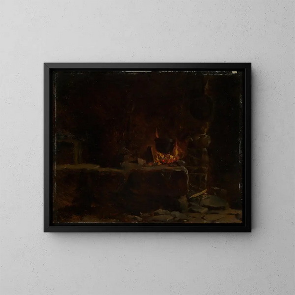 gregge nella casa Thomahaus a Bernau - Hans Thoma — quadro incorniciato alla parete