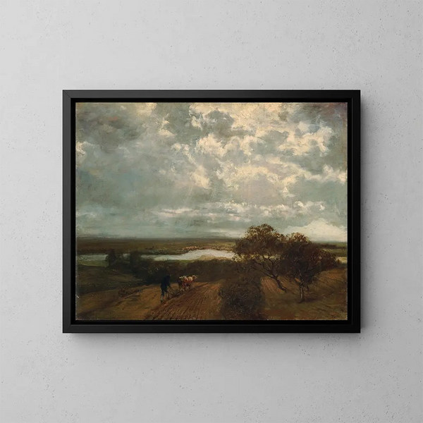 Landschaft des Festlandes - Hans Thoma — gerahmtes Bild an der Wand