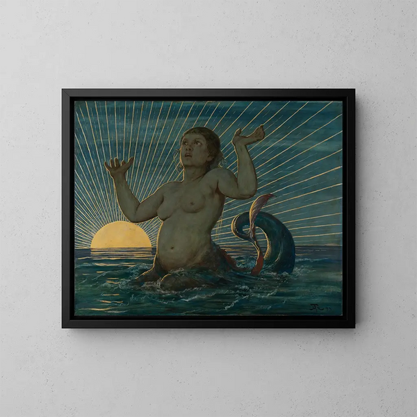 Weckruf des Meeres - Hans Thoma — gerahmtes Bild an der Wand
