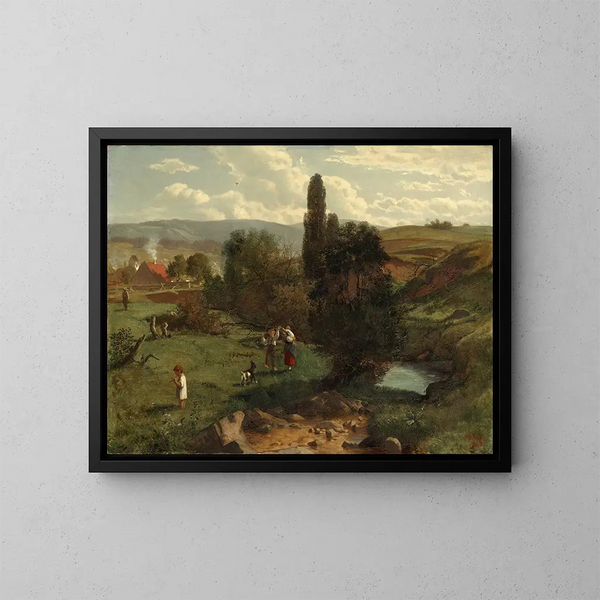 Landschaft des Schwarzwalds - Hans Thoma — gerahmtes Bild an der Wand