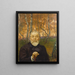 Selbstporträt vor einem Birkenwald - Hans Thoma — gerahmtes Bild an der Wand